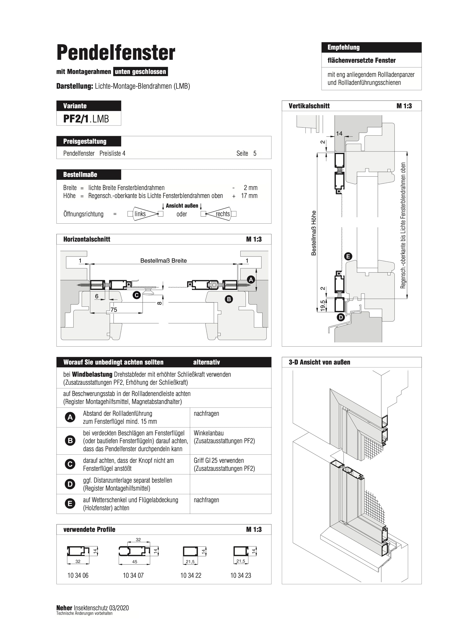 Pendelfenster Beispiel 